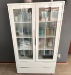 Apothekerskast 100x180x35cm WIT gelakt | 2 laden | 2 deuren, Ophalen, 100 tot 150 cm, 5 laden of meer, Glas
