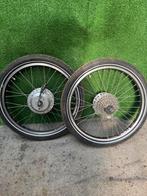 Te koop voor en achter wielen met motor, 20-2.0wв, Fietsen en Brommers, Fietsonderdelen, Ophalen of Verzenden, Zo goed als nieuw