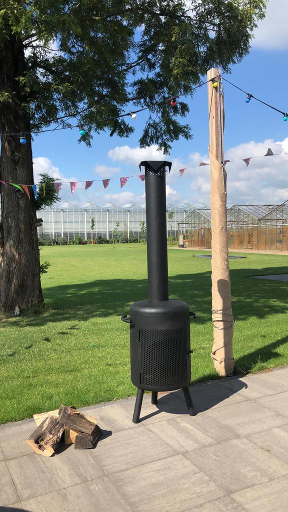 rvs kachel terraskachel tuinkachel buitenhaard tuinhaard, Tuin en Terras, Tuinhaarden, Nieuw, Ophalen of Verzenden