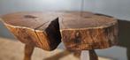 Massieve boomstam bijzettafel, Huis en Inrichting, Tafels | Bijzettafels, Zo goed als nieuw, Overige vormen, Hout, Ophalen