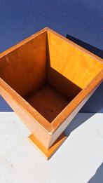 Vintage houten staander, zuil, planten bak, bloempot, Minder dan 50 cm, Gebruikt, Vintage, Minder dan 50 cm