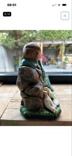 Vintage Beeldje Jongen met Duiven, Antiek en Kunst, Ophalen of Verzenden