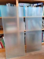 Lundia twee glazen schappen 38x96 cm, Huis en Inrichting, Kasten | Boekenkasten, Ophalen, Gebruikt, 50 tot 100 cm, Minder dan 100 cm