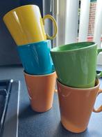 Kleurrijke Koffiekopjes - Set van 5, Ophalen, Keramiek, Zo goed als nieuw, Effen