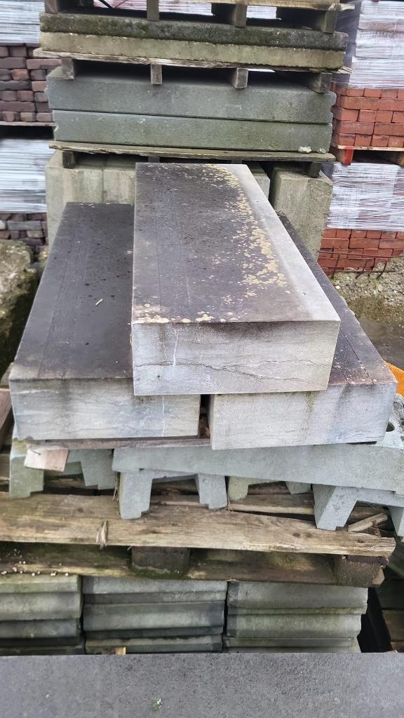 3 stuks gebruikte chinees hardsteen traptrede, Tuin en Terras, Bielzen en Borders, Gebruikt, Blok, Natuursteen, 25 tot 50 cm, Minder dan 100 cm