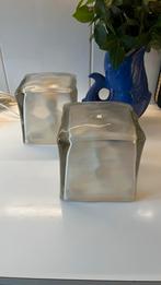 2x IKEA IVIKEN Ijsblok Lampen, Ophalen of Verzenden, Zo goed als nieuw, Glas, Minder dan 50 cm