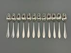 12 zilveren likeurlepeltjes, puntfilet, Antiek en Kunst, Antiek | Bestek, Ophalen of Verzenden