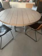 Ronde Steigerhouten Eettafel 160cm, Huis en Inrichting, Tafels | Eettafels, Ophalen, Gebruikt, 150 tot 200 cm, Rond