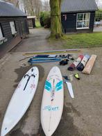 2 complete sets windsurfplanken, 4 gieken, 3 zeilen, etc, Watersport en Boten, Complete set, Gebruikt, Minder dan 5 m², Ophalen