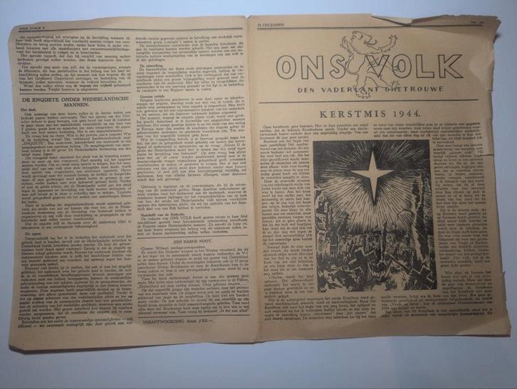 Ons Volk - Kerstmis 1944, Antiek en Kunst, Antiek | Boeken en Bijbels, Ophalen of Verzenden