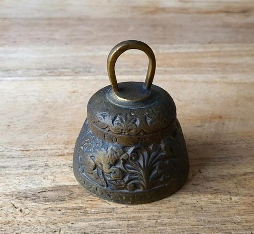 Oude koperen kloosterbel / kerkbel, Antiek en Kunst, Curiosa en Brocante, Ophalen of Verzenden