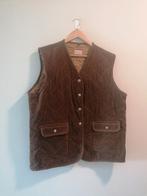 Vintage Bruin Doorgestikt Vest - Promiss Maat 44, Promiss, Bruin, Maat 42/44 (L), Ophalen of Verzenden