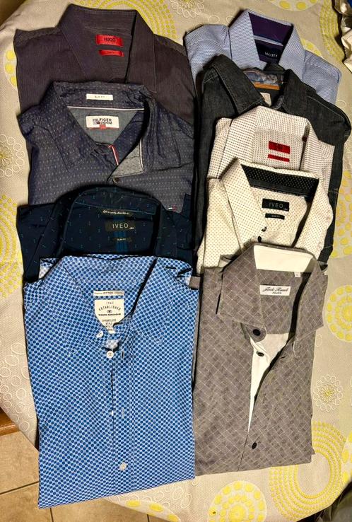 9x heren hemden maat L Hugo Boss, Tommy Hilfiger bulkverkoop, Kleding | Heren, Overhemden, Zo goed als nieuw, Halswijdte 41/42 (L)