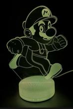 Super Mario 3D lamp met verschillende kleuren verlichting, Ophalen of Verzenden, Nieuw, Lamp