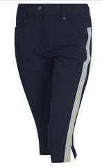 Sportalm capri stretch knie-broek maat 46 geel met wit band, Kleding | Dames, Blauw, Sportalm, Ophalen of Verzenden, Zo goed als nieuw