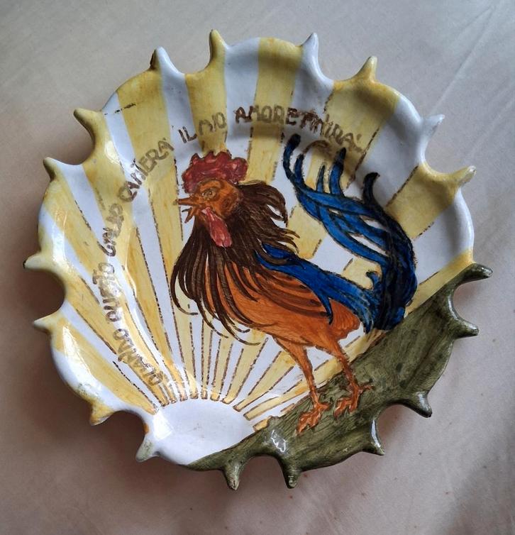 Plateel bordje Italie?, Antiek en Kunst, Antiek | Keramiek en Aardewerk, Ophalen of Verzenden