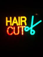 Lichtreclame Haircut, Ophalen of Verzenden, Zo goed als nieuw, Reclamebord