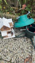 Kerstspullen kerst huisje kerstboom standaard, Diversen, Kerst, Ophalen, Gebruikt