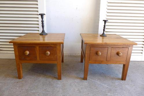 Mooie set van 2 teak nachtkastjes, Huis en Inrichting, Slaapkamer | Nachtkastjes, Zo goed als nieuw, Minder dan 55 cm, 45 tot 65 cm