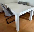 Grote witte houten tafel, Ophalen, 200 cm of meer, 50 tot 100 cm, Zo goed als nieuw