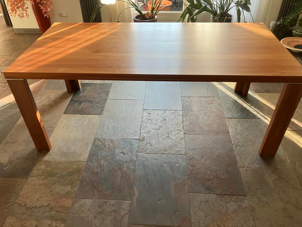 Kersenhouten Eethoek & Salontafel - Massief Hout, Ophalen, Gebruikt, 100 tot 150 cm, 200 cm of meer