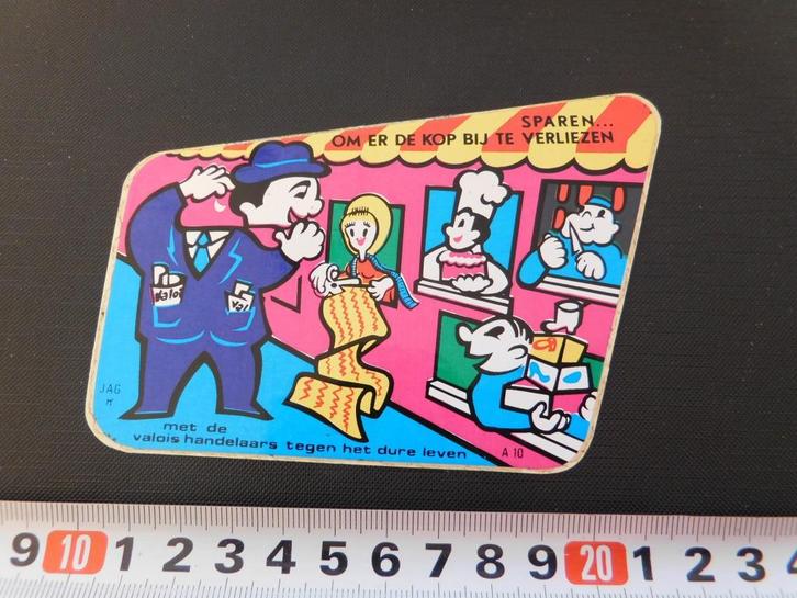 sticker strip met de valois handelaars tegen TW697, Verzamelen, Stickers, Zo goed als nieuw, Ophalen