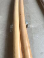 Nieuwe trapleuningen - gelakt blank hout - bieden, Doe-het-zelf en Verbouw, Ladders en Trappen, Ophalen, Nieuw, Trap, Minder dan 2 meter