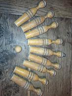 9 oude houten kegels, begin 1900, Ophalen of Verzenden