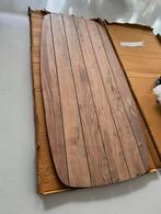 Deens ovaal tafelbladen in/outdoor deens ovale accacia, Huis en Inrichting, Tafels | Eettafels, Rechthoekig, Nieuw, 200 cm of meer