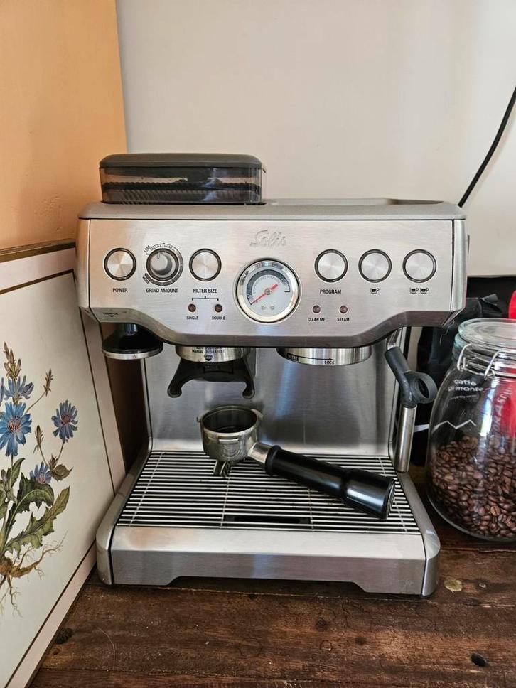 Solis barista pro piston machine, Witgoed en Apparatuur, Koffiezetapparaten, Gebruikt, Espresso apparaat, Stoompijpje, Ophalen