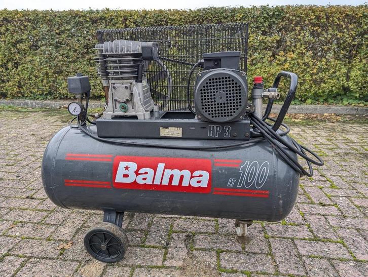 Balma Compressor 100 ltr, Doe-het-zelf en Verbouw, Compressors, Gebruikt, 6 tot 10 bar, 100 liter of meer, 200 tot 400 liter/min