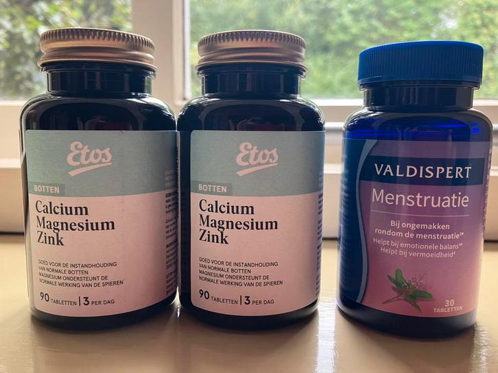 Etos Calcium Magnesium Zink & Valdispert Menstruatie, Sport en Fitness, Gezondheidsproducten en Wellness, Zo goed als nieuw, Overige typen