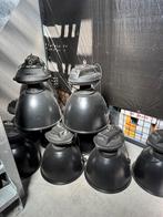 2 Industriële lampen bedraad met E27 fitting, Ophalen, Gebruikt, Zwart, Rond