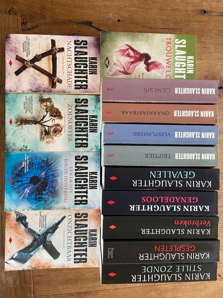 Karen Slaughter 14 boeken, Boeken, Thrillers, Gelezen, Nederland, Ophalen of Verzenden