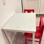 Ikea kinderstoeltjes en tafel rood en wit, Kinderen en Baby's, Kinderkamer | Tafels en Stoelen, Verzenden, Gebruikt, Stoel(en)