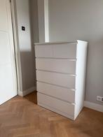 Te koop: IKEA Malm ladekast – wit, 6 lades (80x123 cm), Huis en Inrichting, Kasten | Ladekasten, Ophalen, 5 laden of meer, 100 tot 150 cm