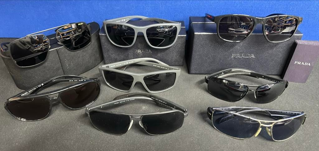 Diverse Modellen Originele Nieuwe Prada Heren Zonnebril, Overige merken, Zonnebril, Zwart, Ophalen of Verzenden