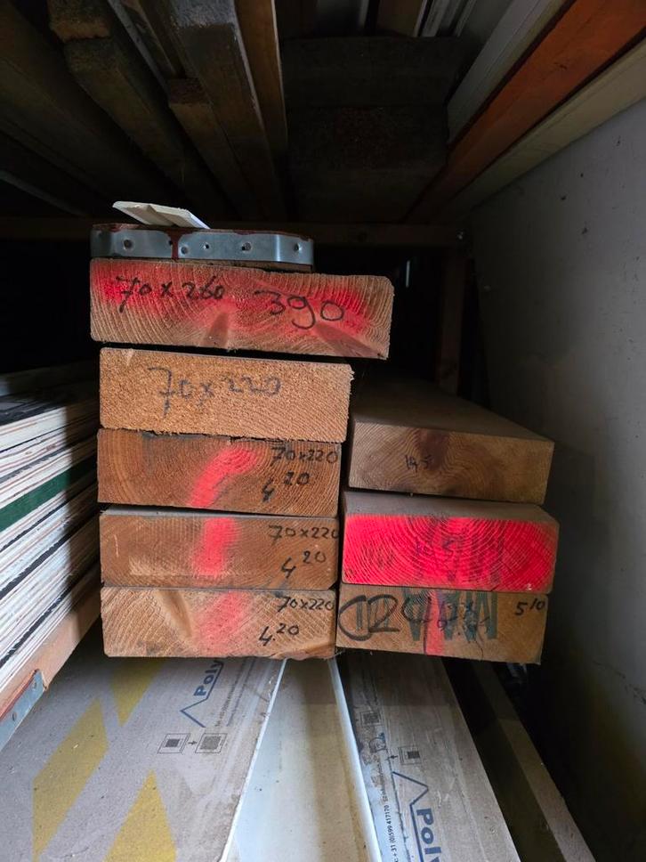 Vuren Balken Diverse Maten, Doe-het-zelf en Verbouw, Hout en Planken, Nieuw, Balk, Vuren, 300 cm of meer, 50 mm of meer, Ophalen