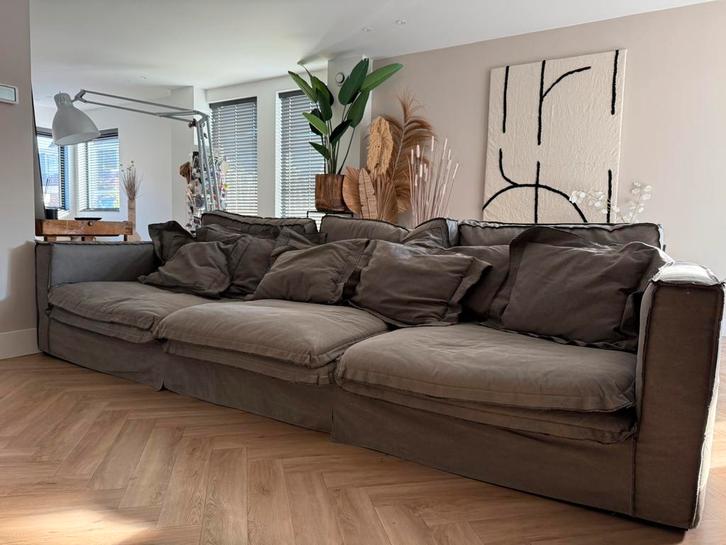 Loungebank Loods 5 - Zo Goed Als Nieuw!, Huis en Inrichting, Banken | Bankstellen, Zo goed als nieuw, Hoekbank, Vierpersoons of meer