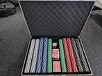 Pokerset 1000 pokerchips., Ophalen, Gebruikt