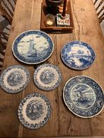 6x delfts blauw borden, Antiek en Kunst, Antiek | Wandborden en Tegels, Ophalen of Verzenden