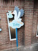 Kraanvogel geboorte bord, Kinderen en Baby's, Kraamcadeaus en Geboorteborden, Ophalen, Zo goed als nieuw