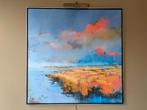 Gerald Schuil, "Lauwersmeer", olieverf op doek, 124x124 cm, Ophalen