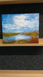 Hollands Landschap - acryl op Doek, Ophalen of Verzenden