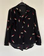Blouse met lipsticks, Ophalen of Verzenden, Gedragen, Maat 36 (S), Zwart