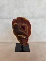 Rode Agaat Schijf met Druzy – 11 cm – 318 gram, Ophalen of Verzenden, Mineraal