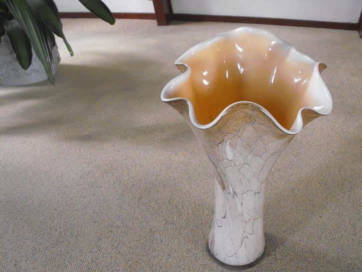 Siervaas glas schelpvorm , exclusief ontwerp, Huis en Inrichting, Woonaccessoires | Overige, Zo goed als nieuw, Ophalen