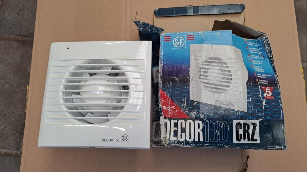 Badkamer / Toiletventilator Decor 100CRZ VENTILATOR
NIEUW, Afvoer, Pvc, 6 meter of meer, Nieuw