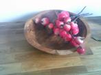 Teakhouten schaal decoratie fruitschaal notenschaal etc, Gebruikt, Schaal, Ophalen of Verzenden, Overige vormen