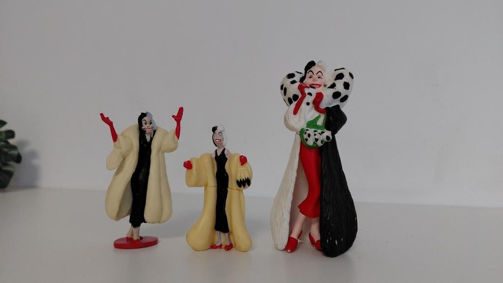 3 cruella Disney figuren, Ophalen of Verzenden, Zo goed als nieuw